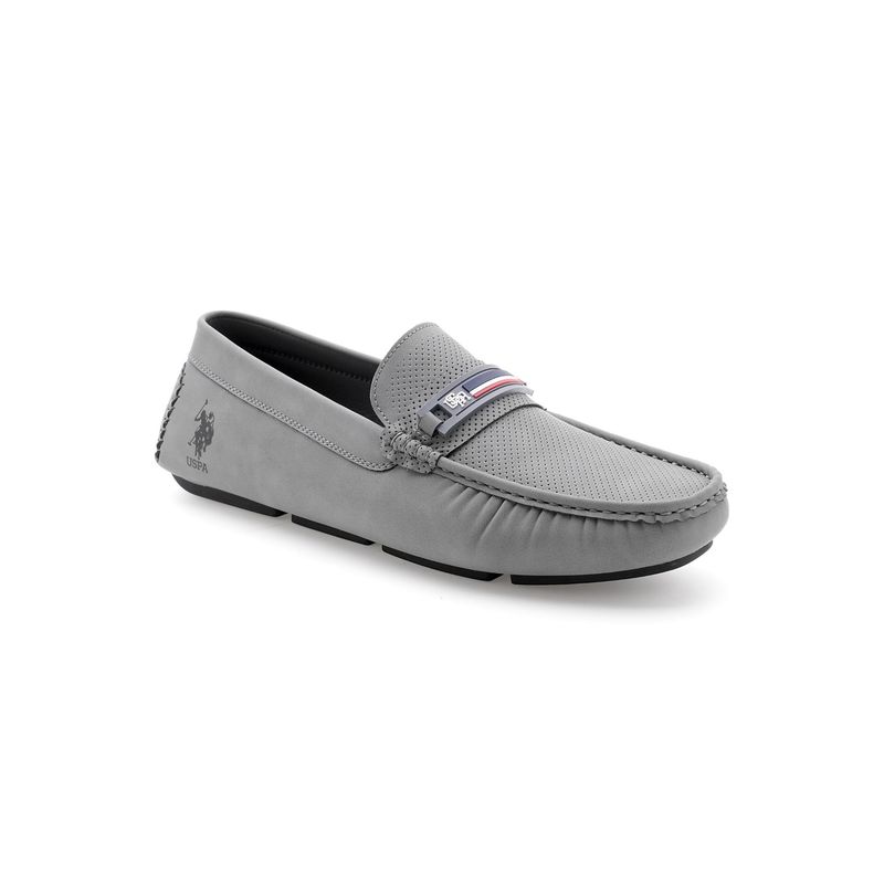 U.S. POLO ASSN. Mens Barnes 4.0 Grey Loafers (UK 7)