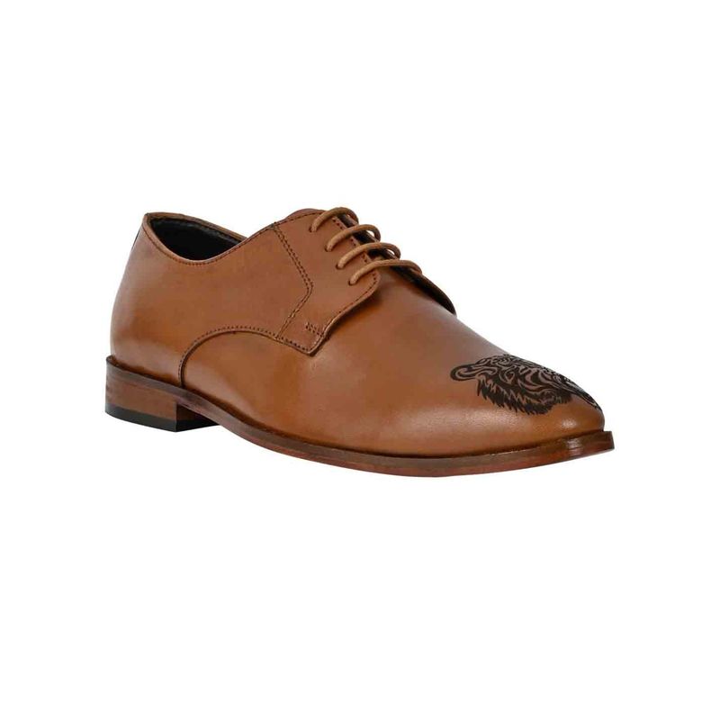 La Botte Men Tan Printed Derbies (EURO 41)