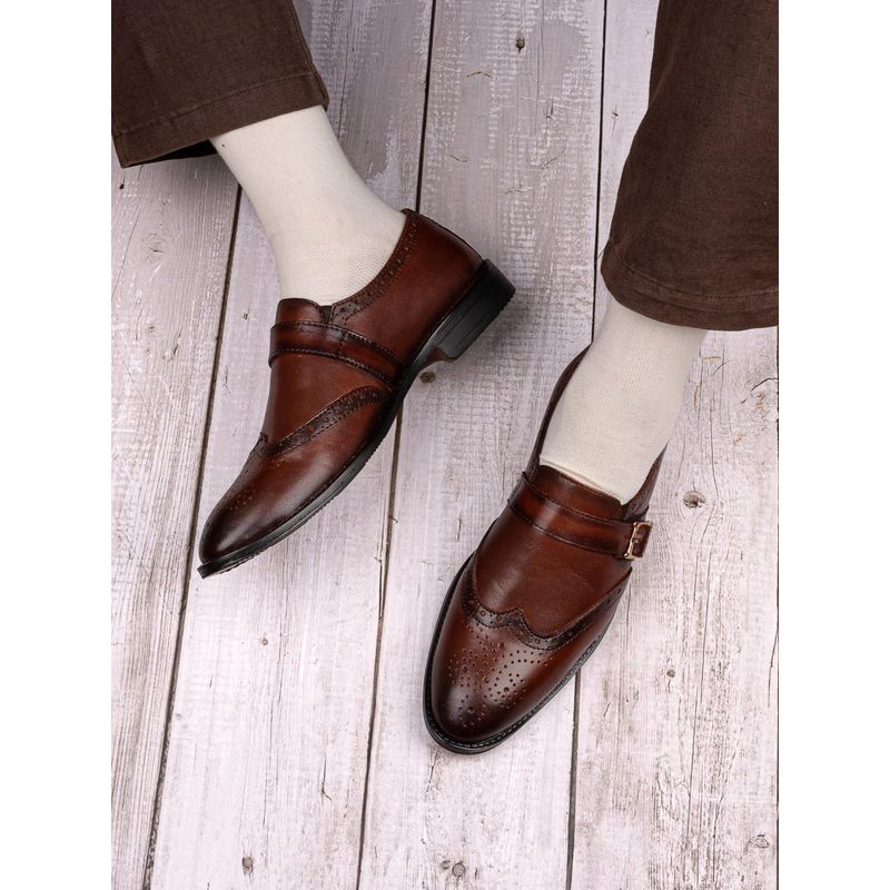 La Botte Men Brown Solid Monk Straps (EURO 44)