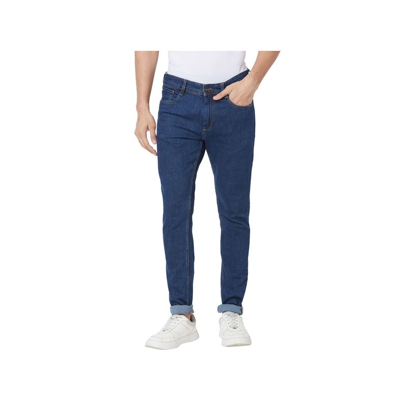 Park Avenue Super Slim Fit Solid Blue Jeans (36)
