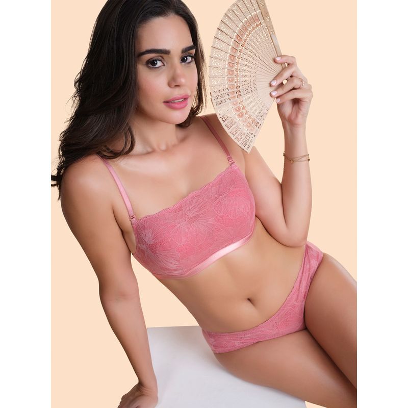 Enamor Convertible Straps Ultra-Smooth Padded Wired High Coverage Lace Cami Bra F116 (36B)