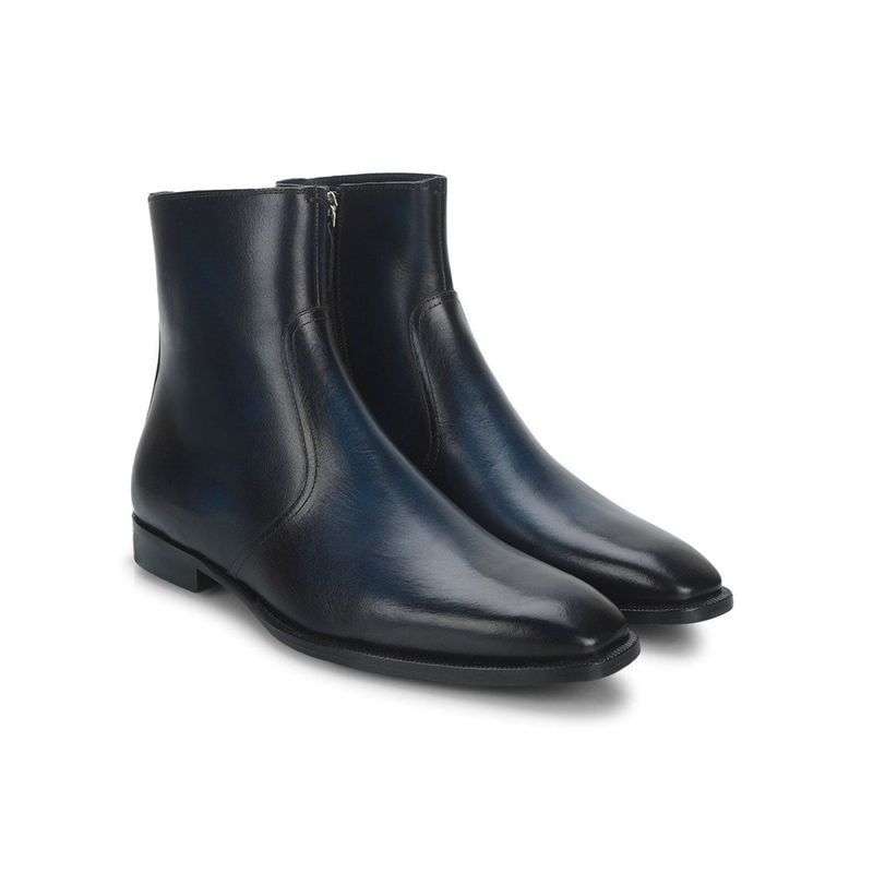 Saint G Navy Blue Leather Ankle Boots (EURO 40)