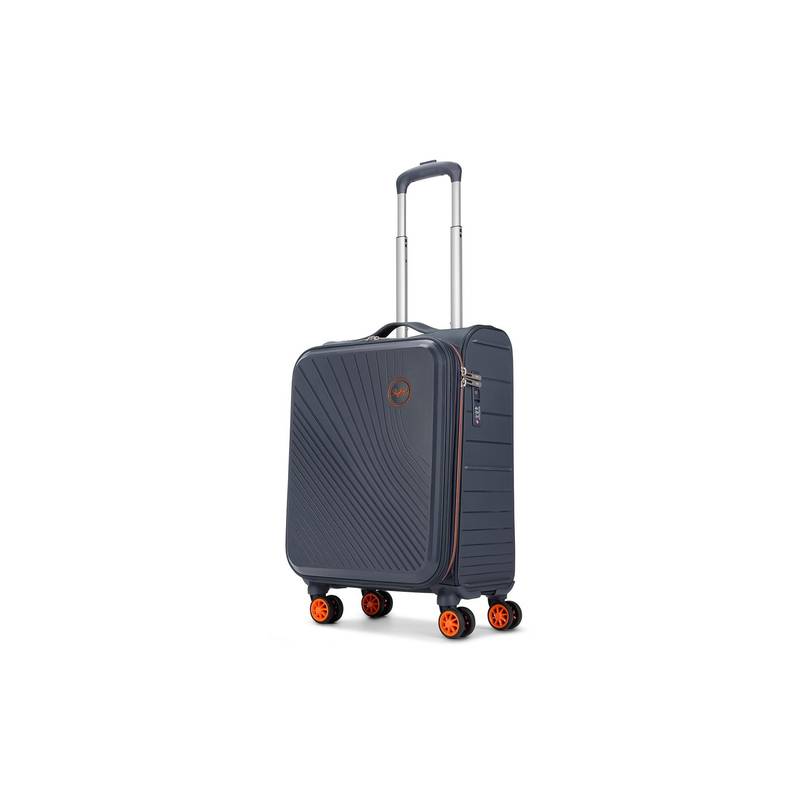 Skybags Unisex Fusion Navy Blue Hybrid Trolley Bag (S)