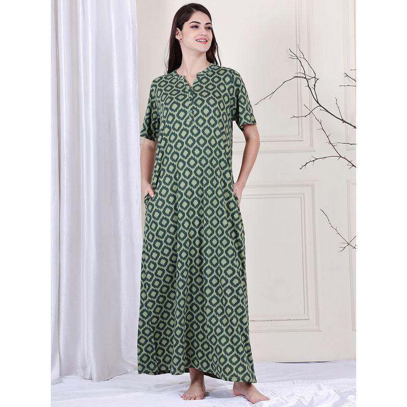Kanvin Green Women's Long Nighty (XL)
