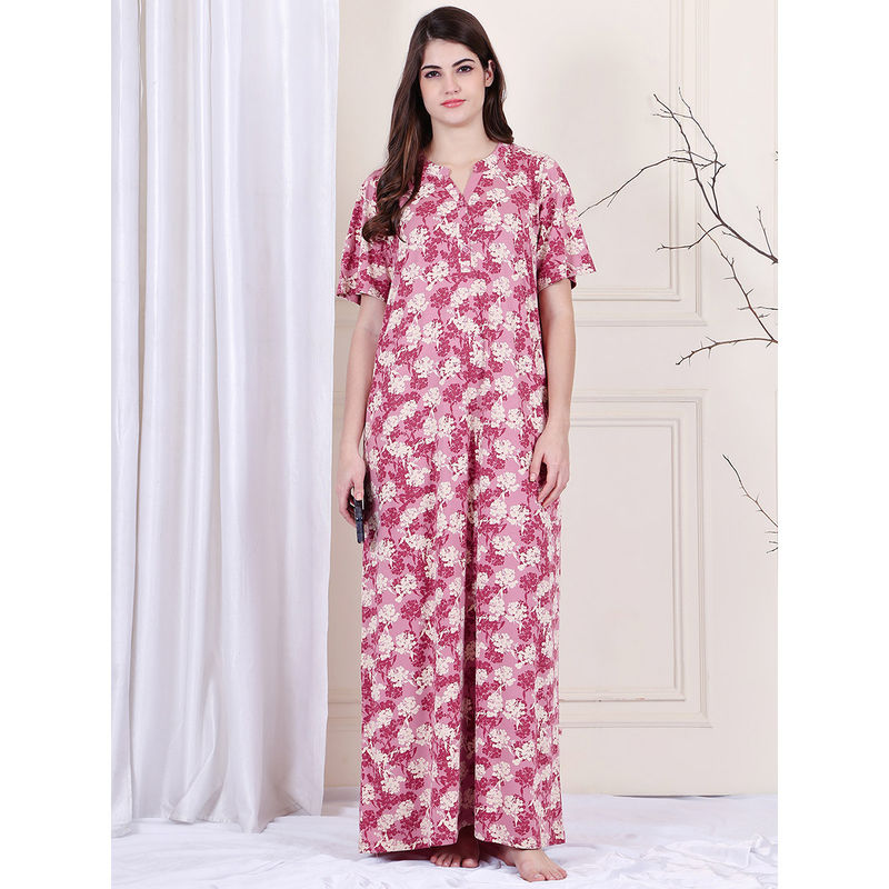 Kanvin Pink Women's Long Nighty (L)