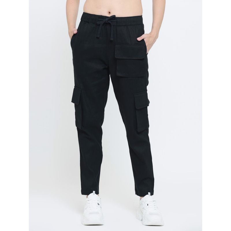 EVERDION Black Utility Cargo Pants (2XL)