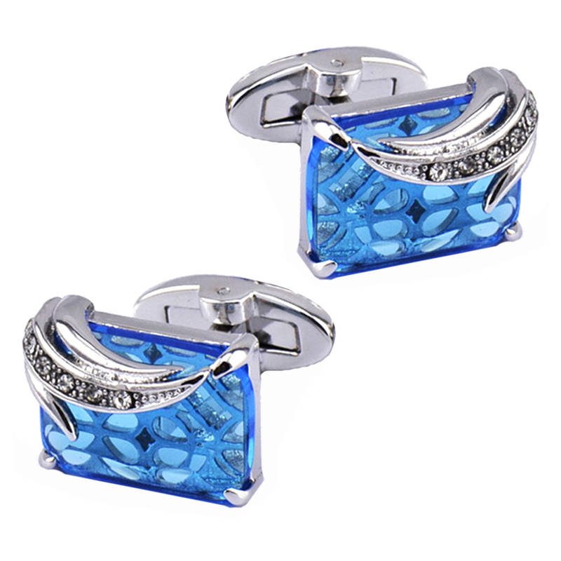 Gold Cuff Links Mens, TAIGRAMA Crystal Cufflinks For Curacao