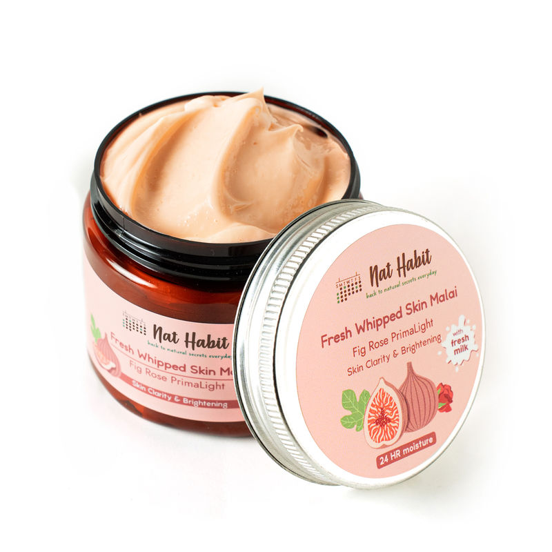 Nat Habit Fig Rose Primalight Skin Malai, Body Butter, Cold Cream, Skin Brightening 24 HR Moisture