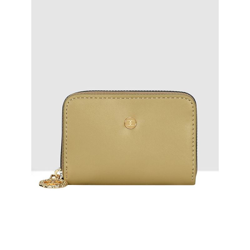 Buy ESBEDA Beige Colour Small Card Holder Cum Wallet for