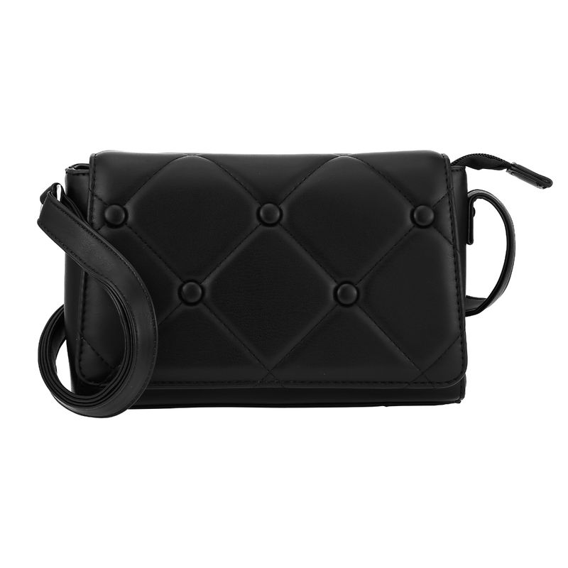 Fastrack Black Quilted Sling Bag: Buy Fastrack Black Quilted Sling Bag ...