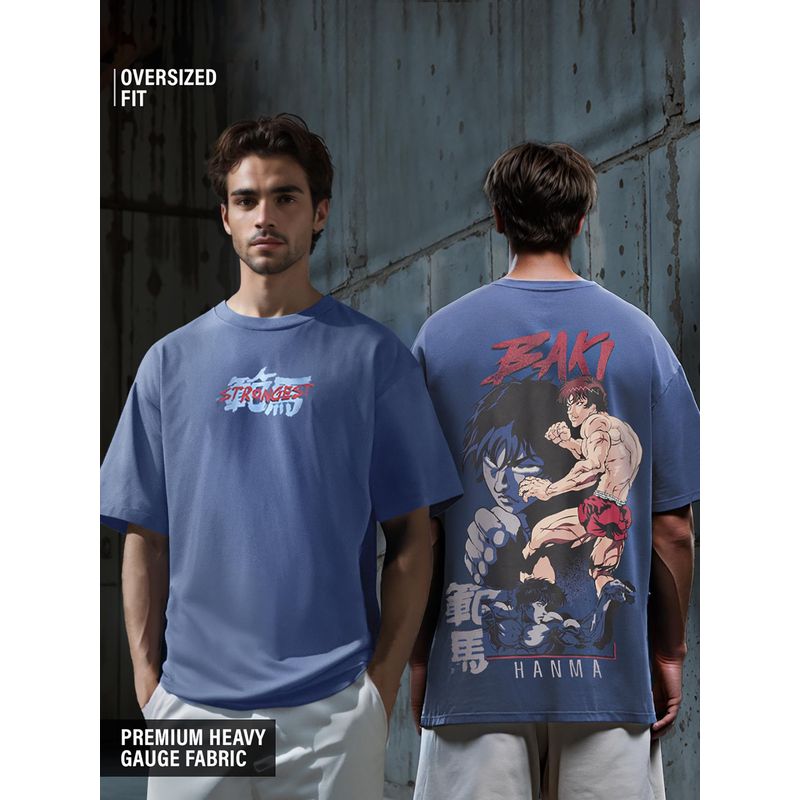 The Souled Store Official Baki Hanma The Strongest Oversized T-Shirt (3XL)