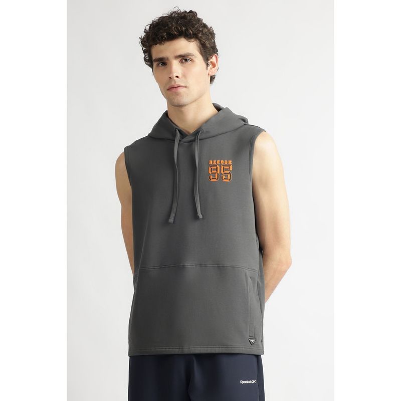 Reebok Men Grey Hoodies (XS)