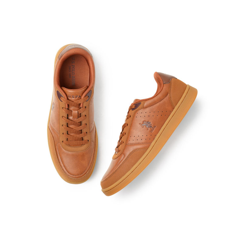 U.S. POLO ASSN. Men Bram Sneakers Tan (UK 6)