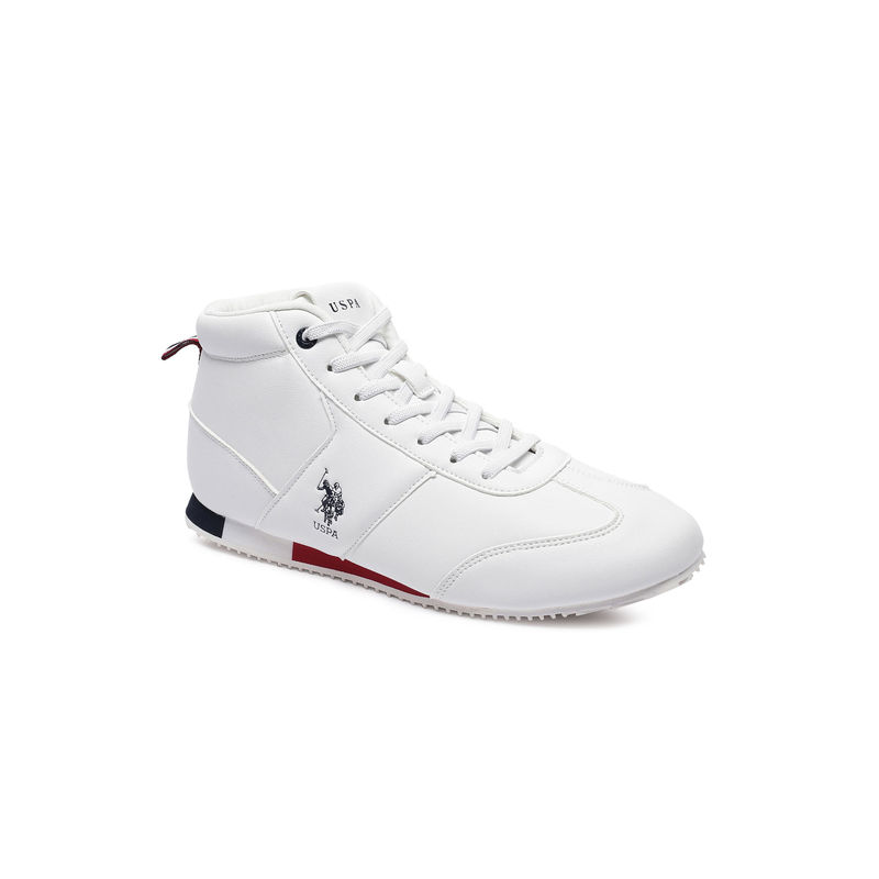 U.S. POLO ASSN. Men Rentso 2.0 Mid Top Sneakers Off White (UK 7)