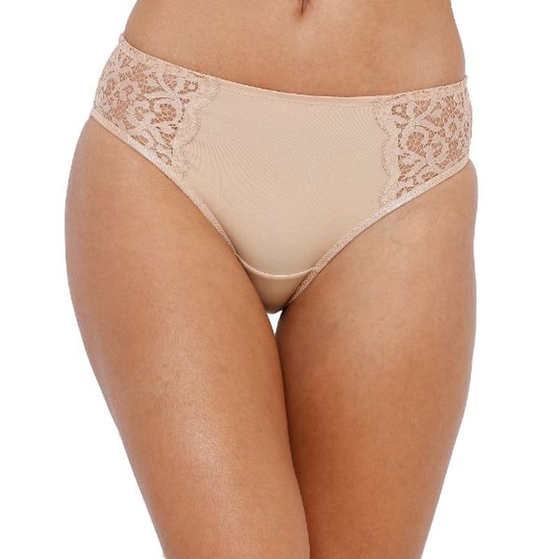 SOIE Women'S Nylon Spandex Hipster Solid Panty - Nude (S)