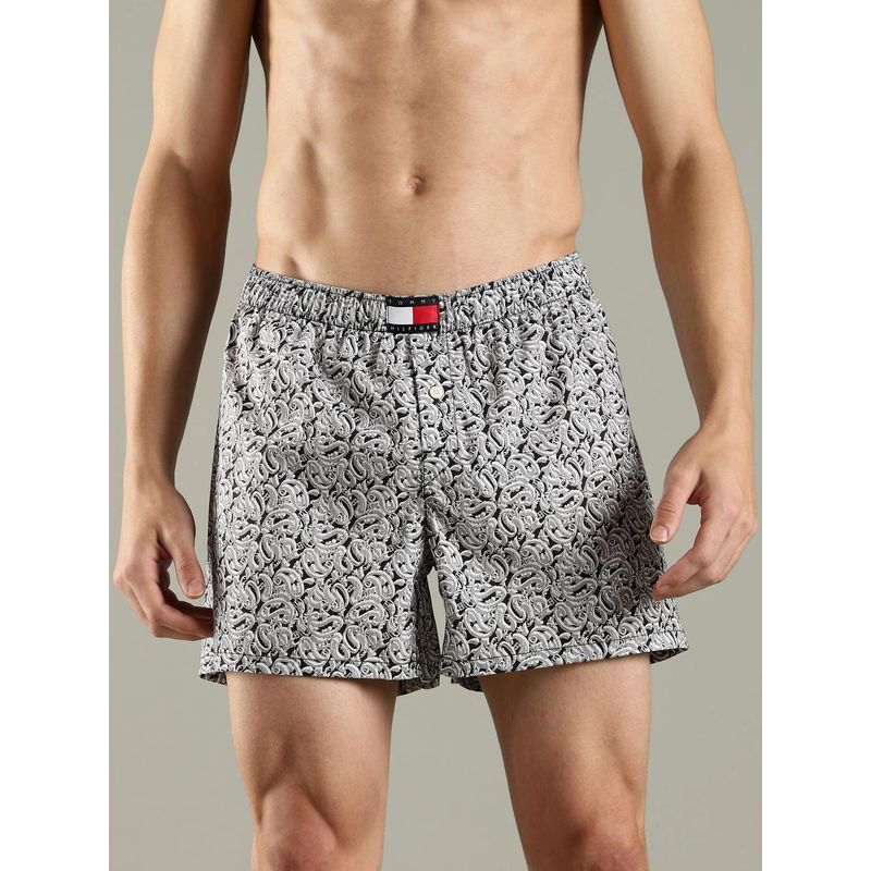 Tommy Hilfiger Black Printed Mid Rise Boxer (M)