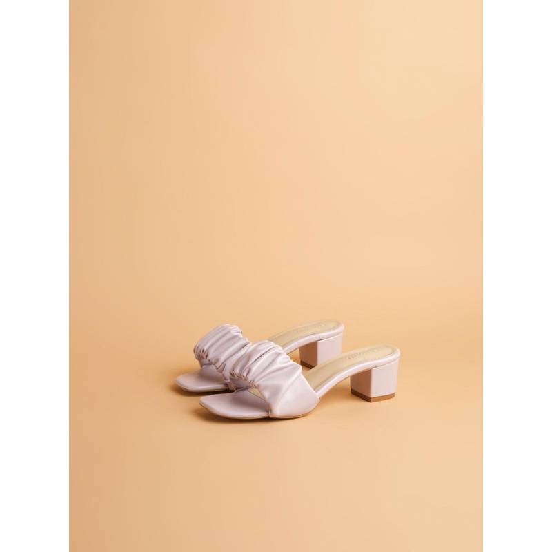 Buy Eridani Ruffled Lilac Addison Heels Online