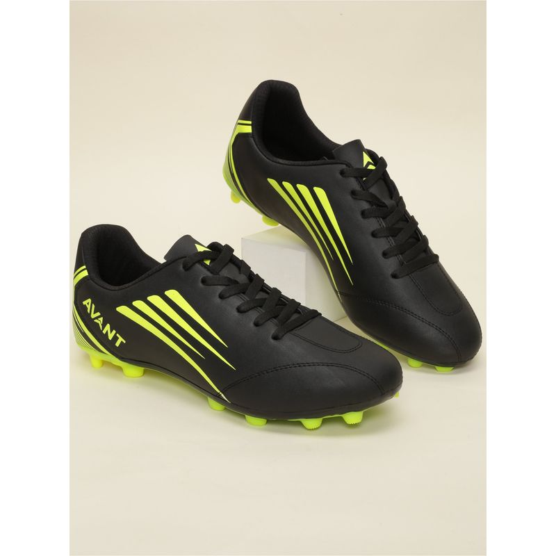 AVANT Mens Phantom Football Shoes - Black & Lime (UK 8)