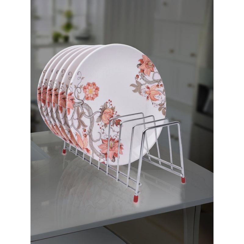 Buy Plantex Stainless Steel Square Plate Rack (Finish-Chrome) Online