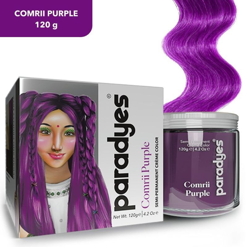 Paradyes Ammonia Free Semi-Permanent Hair Color Classic Colors- Comrii Purple