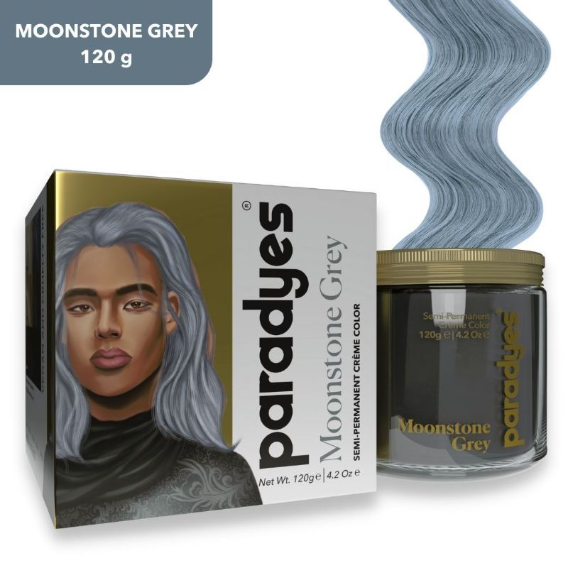 Paradyes Ammonia Free Semi-Permanent Hair Color Jewel Tone Series - Moonstone Grey
