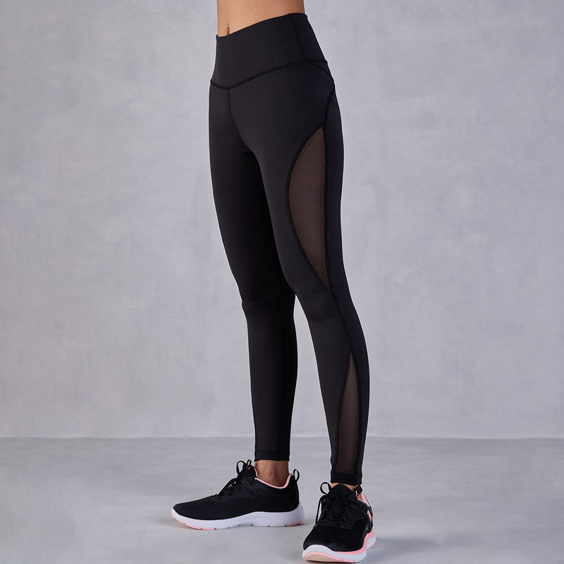 Kica High-Rise Athletic Leggings in KICASKN™ Fabric with Mesh Panel (M)