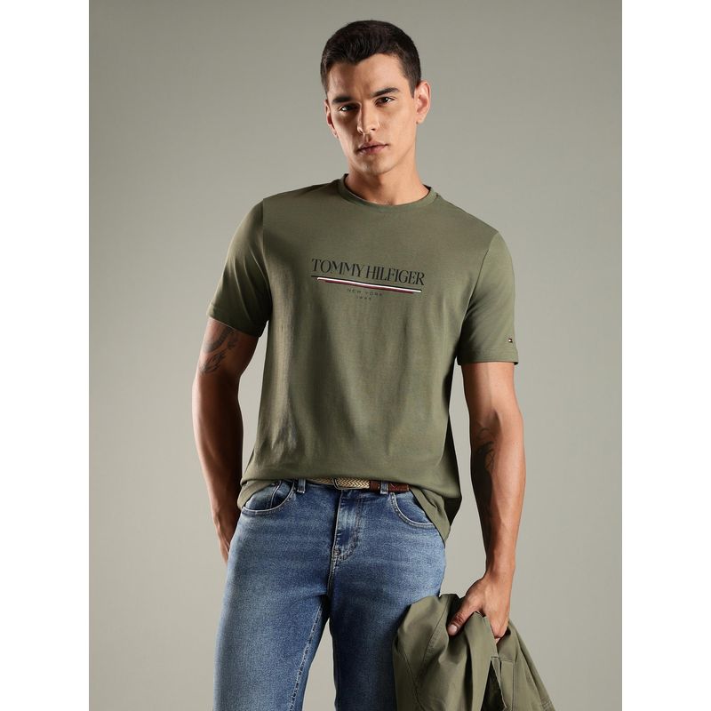 Tommy Hilfiger Logo Regular Fit Cotton T-Shirt (M)