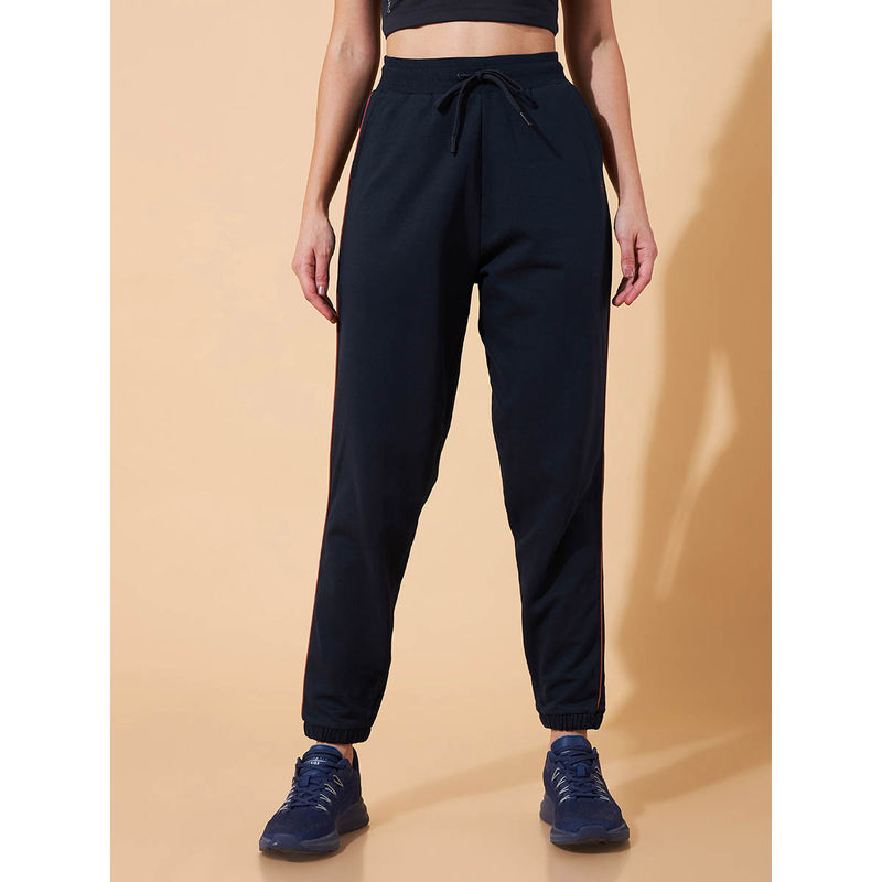 Cultsport Women Any Day Anywhere Navy Blue Cotton Joggers (S)