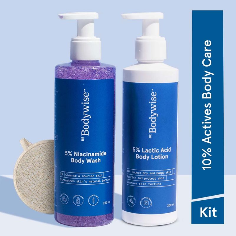 Be Bodywise 5 Niacinamide Body Wash 5 Lactic Acid Body Lotion