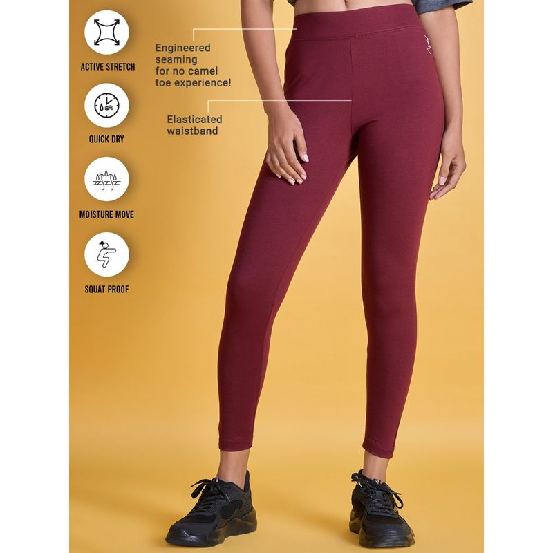 Nykd By Nykaa Iconic Comfort Legging -Zinfandel (S)