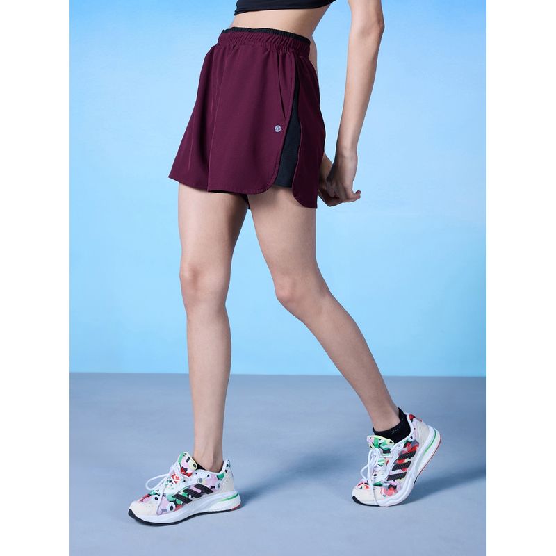 Nykd by Nykaa Woven Athletic Shorts NYAT275 Tawny Port (L)