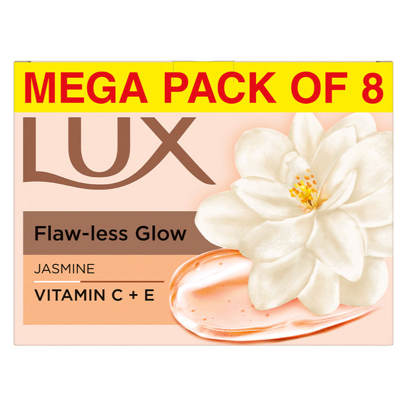 Buy Lux Jasmine & Vitamin E Soap Pack of 8 Online