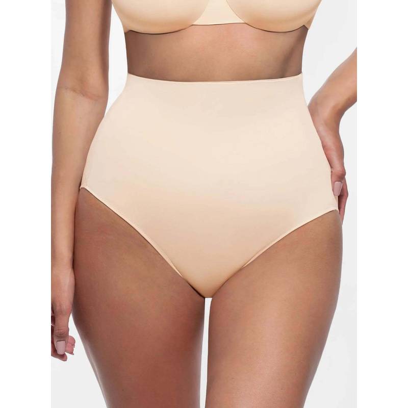 Shop The Edit Beige High-Waist Tummy Control Shaping Brief (XS)