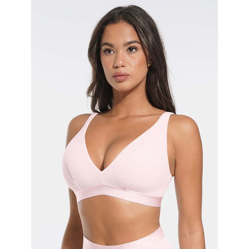 Shop The Edit All Day Wear Pink Bra With Removable Pads (M)
