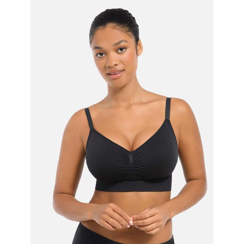 Shop The Edit Seamless Breast Support Back Fat Reduction Inner Bra With Removable cups (S)