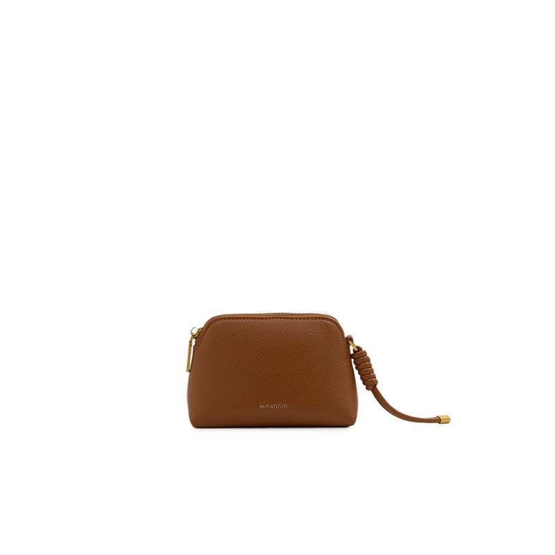 MIRAGGIO Unisex Verona Brown Travel & Utility Pouch (S)