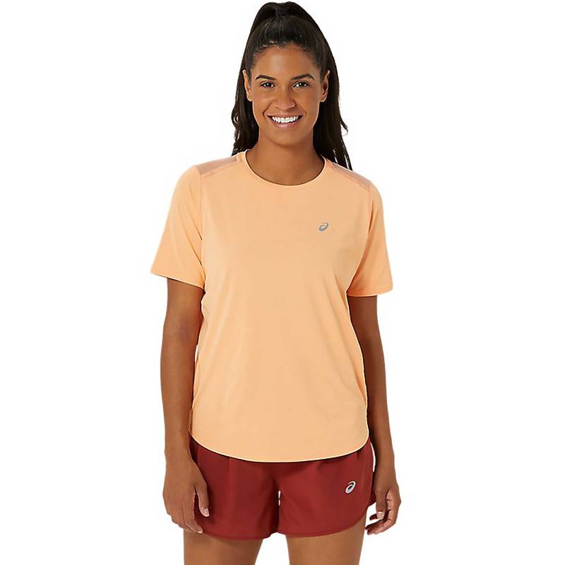ASICS Orange Solid Polyester Regular T-Shirt (XL)