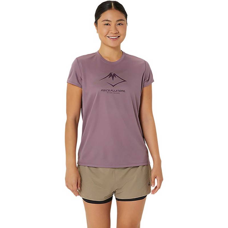 ASICS Purple Solid Polyester Regular T-Shirt (XS)