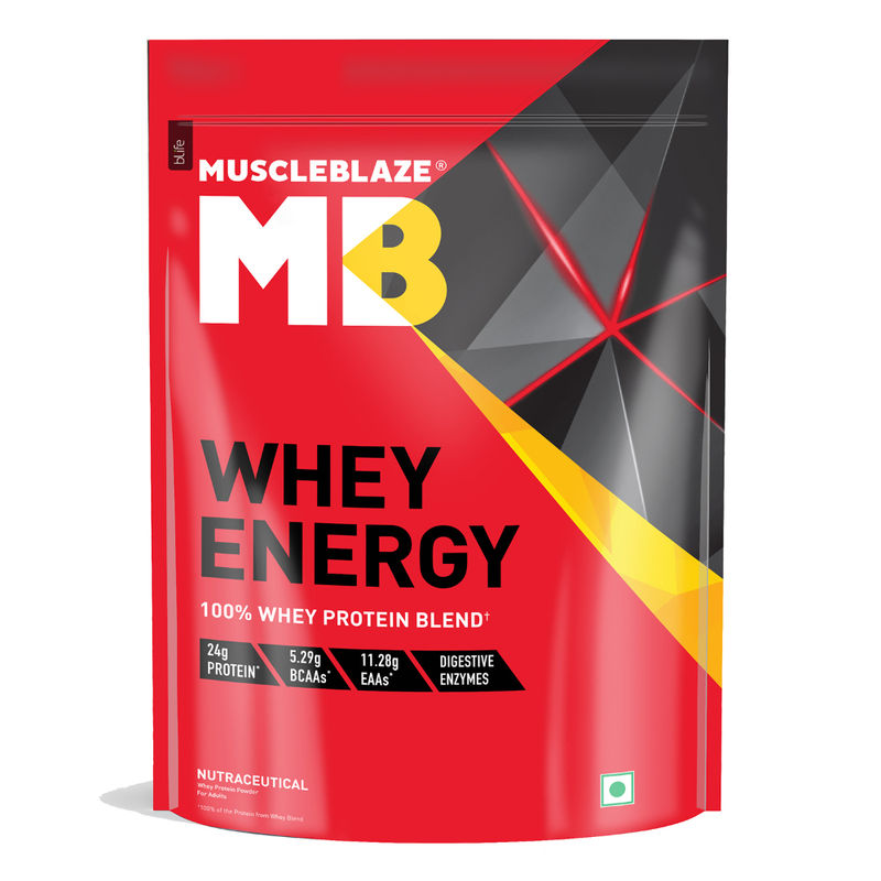 MuscleBlaze Whey Energy Protein Supplement Powder - Chocolate