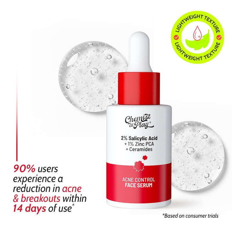 Chemist At Play 2% Salicylic Acid Face Serum Treats Active Acne, Controls Excess Oil