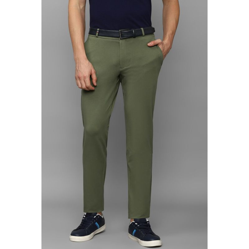 MARKAWARE CLASSIC FIT TROUSERS オリーブ Buy Louis Philippe Men Olive Slim Fit Solid Flat Front Casual