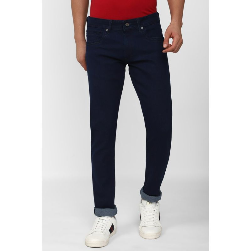 Peter England Men Navy Dark Wash Low Skinny Fit Jeans (28)