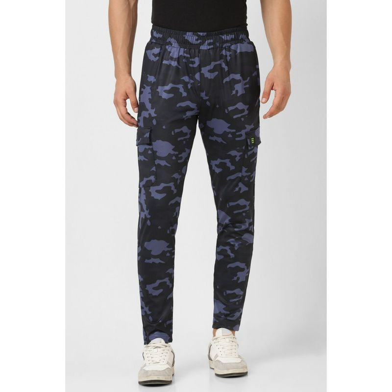 Van Heusen Men Navy Print Slim Fit Casual Track Pants (30)