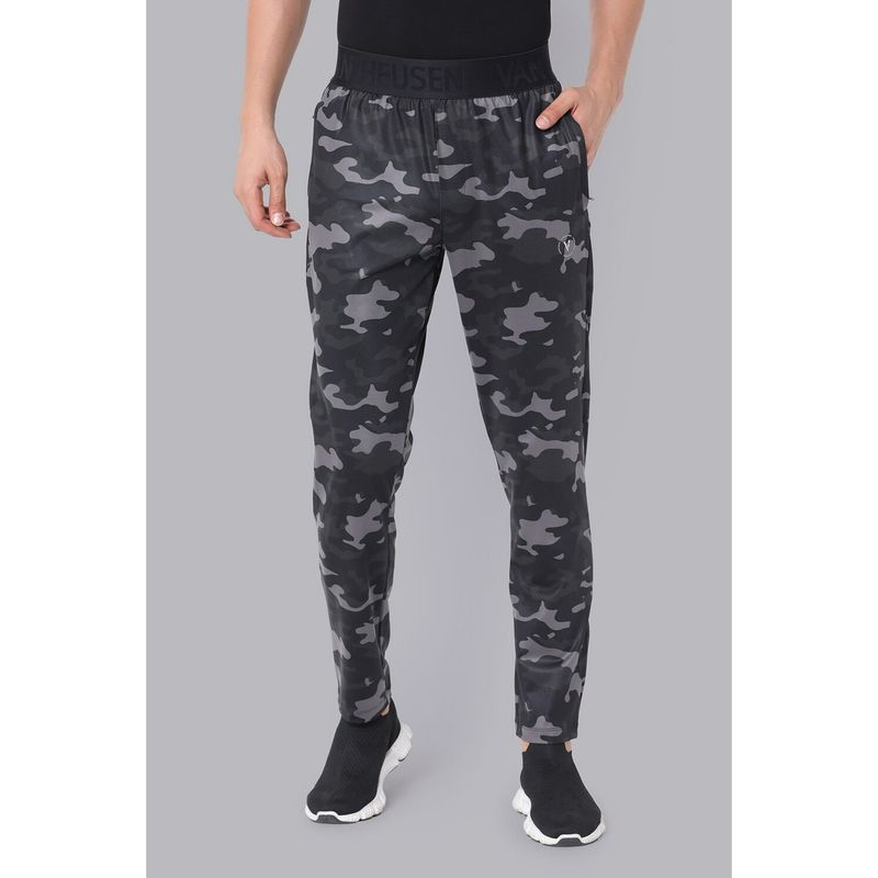 Van Heusen Men Grey Print Slim Fit Casual Track Pants (30)