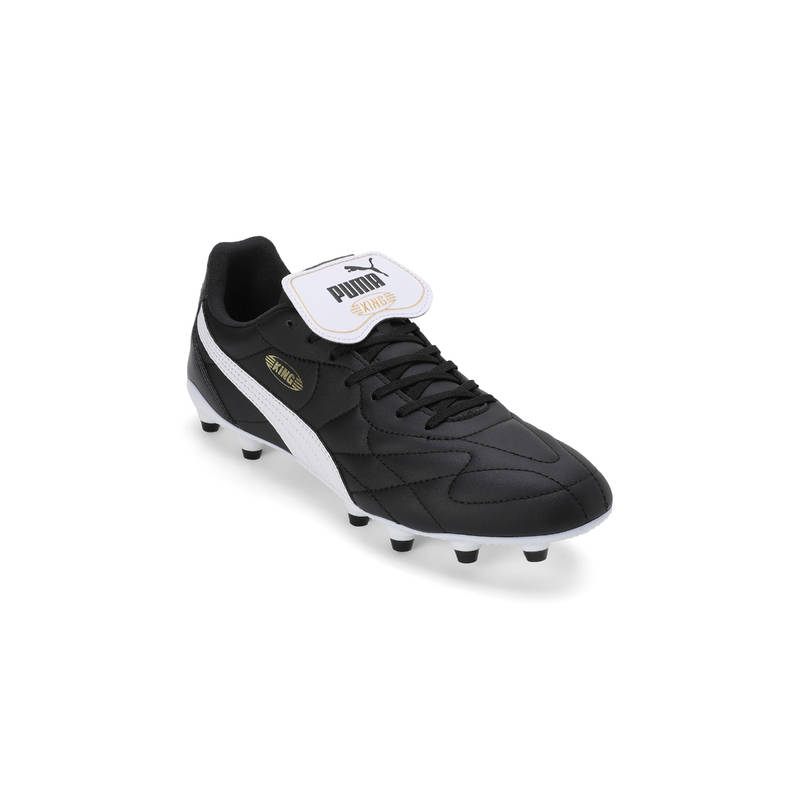 Puma Unisex King Top Fg/Ag Black & White Football Shoes (UK 6)