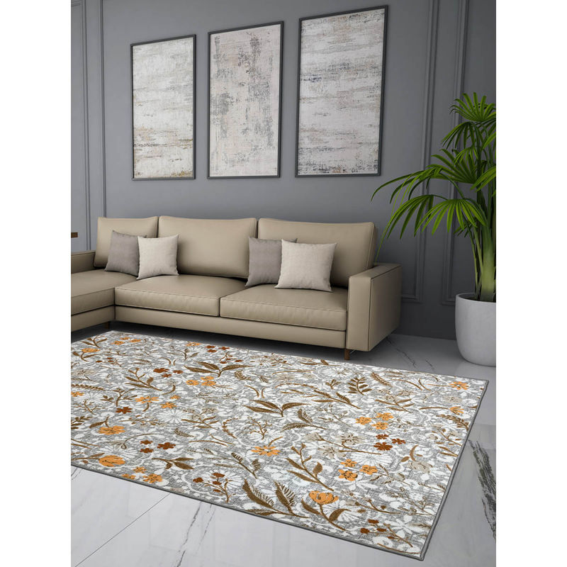 Welspun Anti Skid Beige 400 Gsm Area Rugs 122X183Cm (4x6 feet)