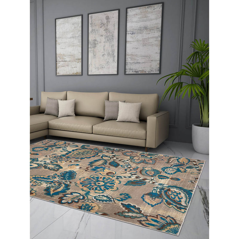 Welspun Anti Skid Brown 400 Gsm Area Rugs 122X183Cm (4x6 feet)