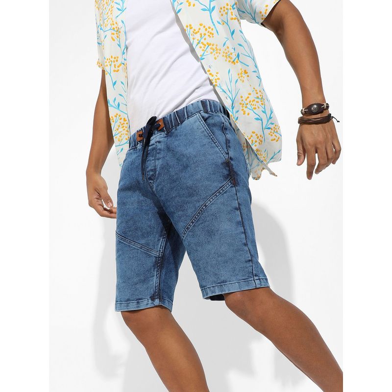 CAHOOT Men's Blue Contrast Stitch Denim Shorts (36)