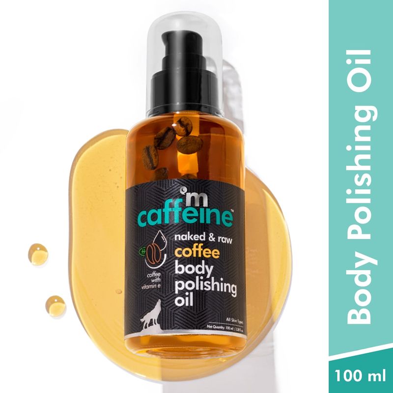 MCaffeine Coffee Body Polishing Oil - Moisturizes, Reduces Cellulite & Stretch Marks