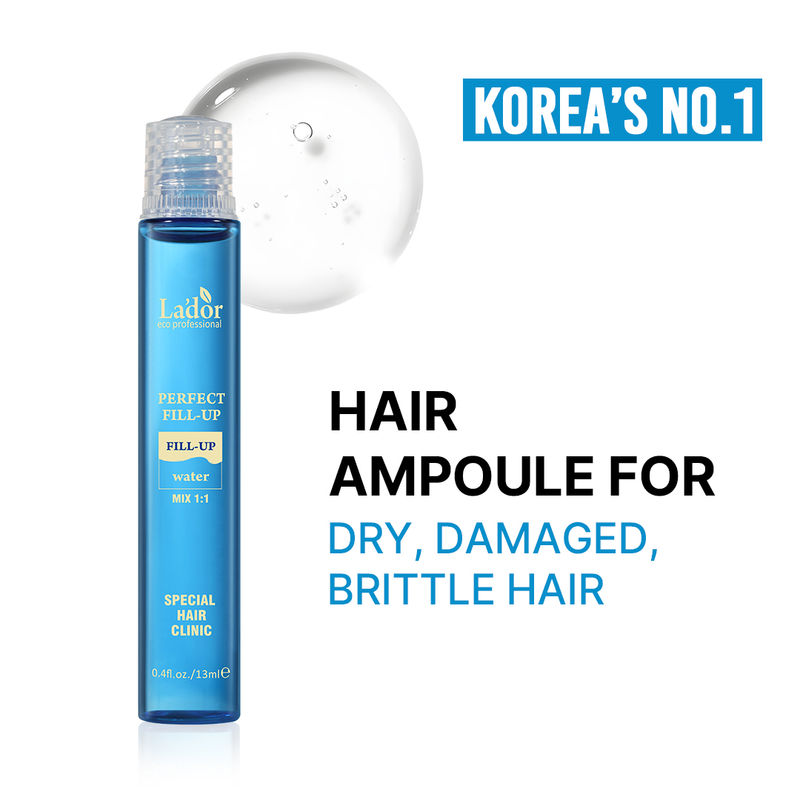 La'dor Perfect Hair Fill-Up (Korean Hair Ampoule) - Protein Boost Treatment for Dry & Damaged Hair